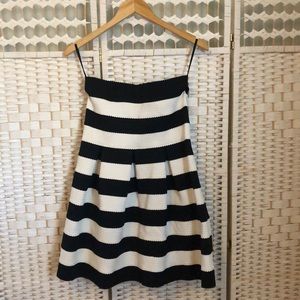 Doe & Rae Black and White Striped Dress